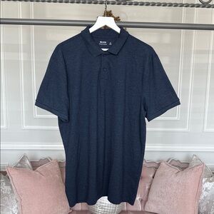 HOLLISTER MEN ADVANCED STRETCH POLO SHIRT SIZE XXL  Dark Blue Polo Shirt